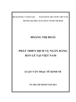 Phát triển dịch vụ ngân hàng bán lẻ tại việt nam 