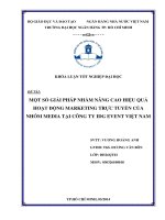Một số giải pháp nhằm nâng cao hiệu quả hoạt động marketing trực tuyến của nhóm media tại công ty IDG event việt nam 