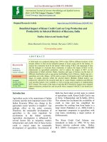 Beneficial impact of Kisan credit card on crop production and productivity in selected districts of Haryana, India
