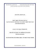 Phát triển tín dụng bán lẻ tại ngân hàng TMCP đầu tư  phát triển việt nam chi nhánh TP HCM 