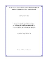 Mối quan hệ giữa quy mô hoạt động và hiệu quả hoạt động kinh doanh của các ngân hàng thương mại tại việt nam 