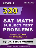 320 SAT math subject test problems arranged by topic and difficulty level   level 2