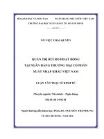 Quản trị rủi ro hoạt động tại ngân hàng thương mại cổ phần xuất nhập khẩu việt nam 