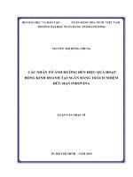 Các nhân tố ảnh hưởng đến hiệu quả hoạt động kinh doanh tại ngân hàng trách nhiệm hữu hạn indovina