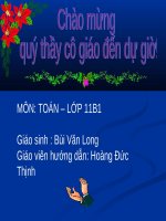Bài giảng Hình học 11 - Tiết 34: Đường thẳng vuông góc với mặt phẳng (Tiếp theo)