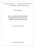 Quản lý rủi ro trong hoạt động kinh doanh thẻ tại ngân hàng thương mại cổ phần quốc dân 