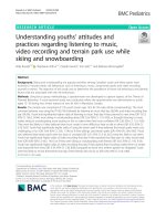 Understanding youths’ attitudes and practices regarding listening to music, video recording and terrain park use while skiing and snowboarding