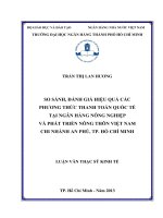 So sánh, đánh giá hiệu quả các phương thức thanh toán quốc tế tại ngân hàng nông nghiệp và phát triển nông thôn việt nam chi nhánh an phú, tp  hồ chí minh 