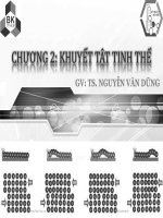 Bài giảng Vật liệu học: Chương 2 - TS. Nguyễn Văn Dũng