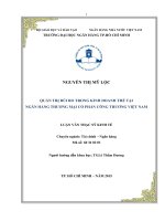 Quản trị rủi ro trong kinh doanh thẻ tại ngân hàng thương mại cổ phần công thương việt nam 