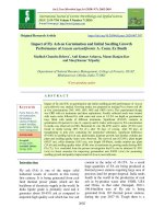 Impact of fly ash on germination and initial seedling growth performance of Acacia auriculiformis A. Cunn. Ex Benth