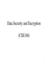 Lecture Data security and encryption - Chapter 2: Classical encryption techniques