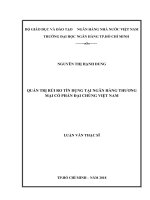 Quản trị rủi ro tín dụng tại ngân hàng thương mại cổ phần đại chúng việt nam 