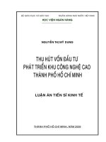 Thu hút vốn đầu tư phát triển khu công nghệ cao thành phố hồ chí minh 