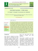 Social media in agriculture – A profile analysis