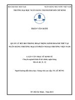 Quản lý rủi ro trong hoạt động kinh doanh thẻ tại ngân hàng thương mại cổ phần ngoại thương việt nam 
