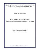 Quản trị rủi ro thanh khoản tại các ngân hàng thương mại việt nam 