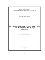 Hệ thống phòng thủ Vauban ở Việt Nam trường hợp thành Hà Nội ( 1805 - 1897) : Luận văn ThS. Lịch sử: 60 22 54
