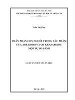 Thân phận con người trong tác phẩm của Abe Kobo và Oe Kenzaburo: Một sự so sánh :  Luận án TS. Văn học: 622202