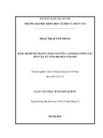 ĐẢNG BỘ HUYỆN ĐẠI TỪ (THÁI NGUYÊN)  LÃNH ĐẠO CÔNG TÁC DÂN VẬN TỪ NĂM 2001 ĐẾN NĂM 2015   Chuyên ngành: Lịch sử Đảng Cộng sản Việt Nam