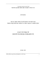 Đầu tư trực tiếp của Hàn Quốc vào Việt Nam trong thập niên đầu thế kỷ 21: thực trạng và triển vọng : Luận văn ThS. Quan hệ quốc tế: 60 31 40