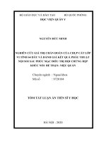 Nghiên cứu giá trị chẩn đoán của chụp cắt lớp vi tính 64 dãy và đánh giá kết quả phẫu thuật nội soi sau phúc mạc điều trị hội chứng hẹp khúc nối bể thận niệu quản tt 