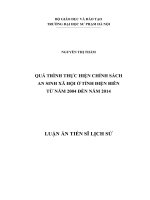 Quá trình thực hiện chính sách an sinh xã hội ở tỉnh Điện Biên