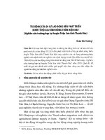 Tác động của di cư lao động đến phát triển kinh tế hộ gia đình nông thôn hiện nay (Nghiên cứu trường hợp tại huyện Triệu Sơn tỉnh Thanh Hóa)