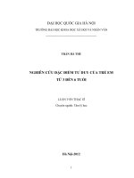 Nghiên cứu đặc điểm tư duy của trẻ em từ 3 đến 6 tuổi : Luận văn ThS. Tâm lý học: 60 31 80