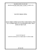 Hoàn thiện chính sách công nghệ trong lĩnh vực tự động hóa của ngành khai thác than hầm lò Việt Nam :  Luận văn ThS. Quản trị - Quản lý: 603404