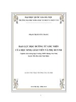 Bạo lực học đường từ góc nhìn của học sinh,  giáo viên và phụ huynh