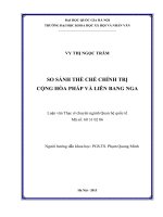 So sánh thể chế chính trị cộng hòa Pháp và Liên bang Nga