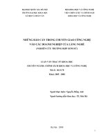 Những rào cản trong chuyển giao công nghệ vào các doanh nghiệp của làng nghề (nghiên cứu trường hợp gốm sứ) : Luận văn ThS. Kinh doanh và quản lý: 60 34 70