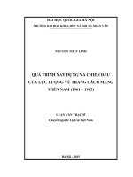 Quá trình xây dựng và chiến đấu của lực lượng vũ trang cách mạng miền nam ( 1961-1965): Luận văn ThS. Lịch sử Việt Nam: 60.22.54
