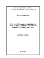 Vấn đề phòng chống tội phạm công nghệ cao trên Báo Công an nhân dân (giai đoạn 2009 - 2011)