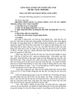 PHƯƠNG PHÁP QUẢN LÍ, HOẠT ĐỘNG CỦA TỔ TỰ NHIÊN TRONG CÔNG TÁC “DẠY NGƯỜI”