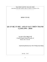 Quan hệ Ấn Độ - ASEAN sau chiến tranh lạnh (1961 - 2010)