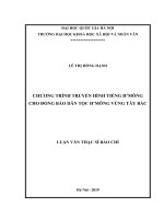 Chương trình truyền hình tiếng H’Mông cho đồng bào dân tộc H’Mông vùng Tây Bắc