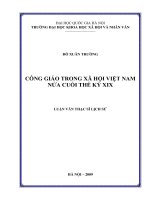 Công giáo trong xã hội Việt Nam nửa cuối thế kỷ XIX : Luận văn ThS. Lịch sử: 60 22 54