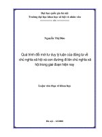 Quá trình đổi mới tư duy lý luận của Đảng ta về chủ nghĩa xã hội và con đường đi lên chủ nghĩa xã hội trong giai đoạn hiện nay
