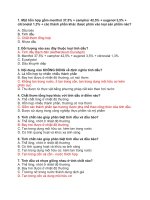 TRẮC NGHIỆM DƯỢC LIỆU 2 - KÈM ĐÁP ÁN