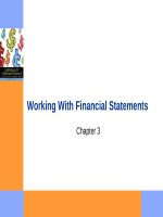 Lecture Essentials of corporate finance - Chapter 3: Working with financial statements