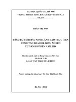 Đảng bộ tỉnh Bắc Ninh lãnh đạo thực hiện công tác xóa đói, giảm nghèo từ 1997-2010 : Luận văn ThS. Lịch sử: 60 22 56