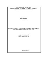 Giáo dục đạo đức cho thanh niên theo tư tưởng Hồ Chí Minh trong giai đoạn hiện nay : Luận văn ThS. Triết học: 60 22 80