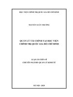 Quản lý tài chính tại học viện chính trị quốc gia hồ chí minh 