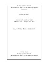 Chuyển biến cơ cấu kinh tế vùng ven biển Nam Định (1986- 2006) : Luận văn ThS. Lịch sử: 60 22 54