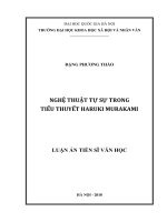 Nghệ thuật tự sự trong tiểu thuyết Haruki Murakami :  Luận án TS. Ngôn ngữ và văn hoá Việt Nam: 622201