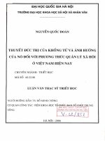 Thuyết đức trị của Khổng Tử và ảnh hưởng của nó đối với phương thức quản lý xã hội ở Việt Nam hiện nay