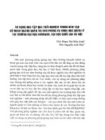 Áp dụng học tập qua trải nghiệm trong đào tạo cử nhân ngành quản trị văn phòng và khoa học quản lý tại trường Đại học KHXH&NV, Đại học Quốc gia Hà Nội