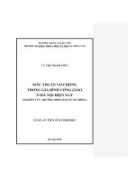 Mâu thuẫn vợ chồng trong gia đình Công giáo ở Hà Nội hiện nay (Nghiên cứu trường hợp giáo xứ Hà Đông)
